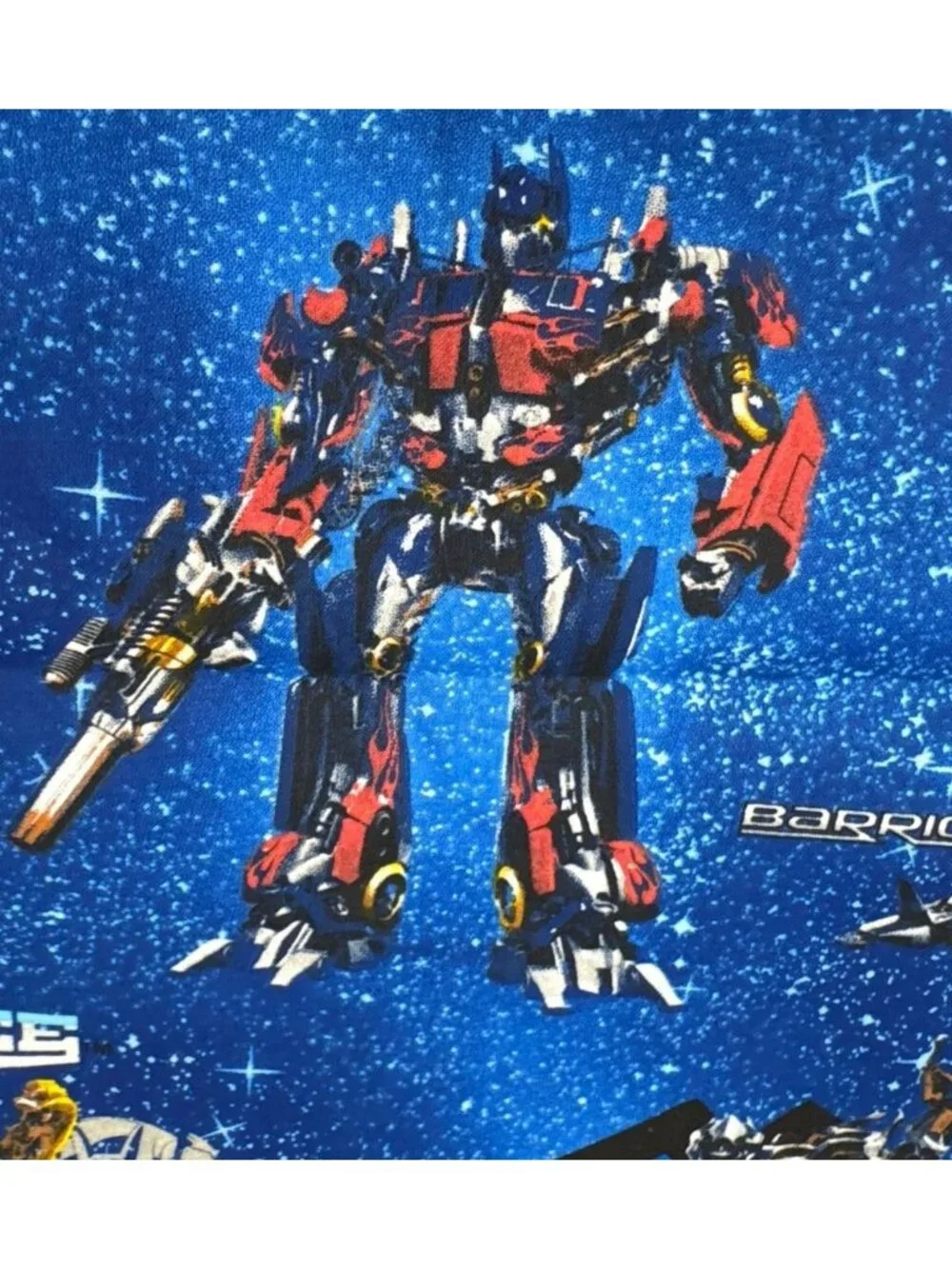 Transformers 2007 Megatron Optimus Prime Cotton Fabric 20x44